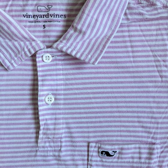 Vineyard Vines Small pink and white striped polo - Picture 2 of 2